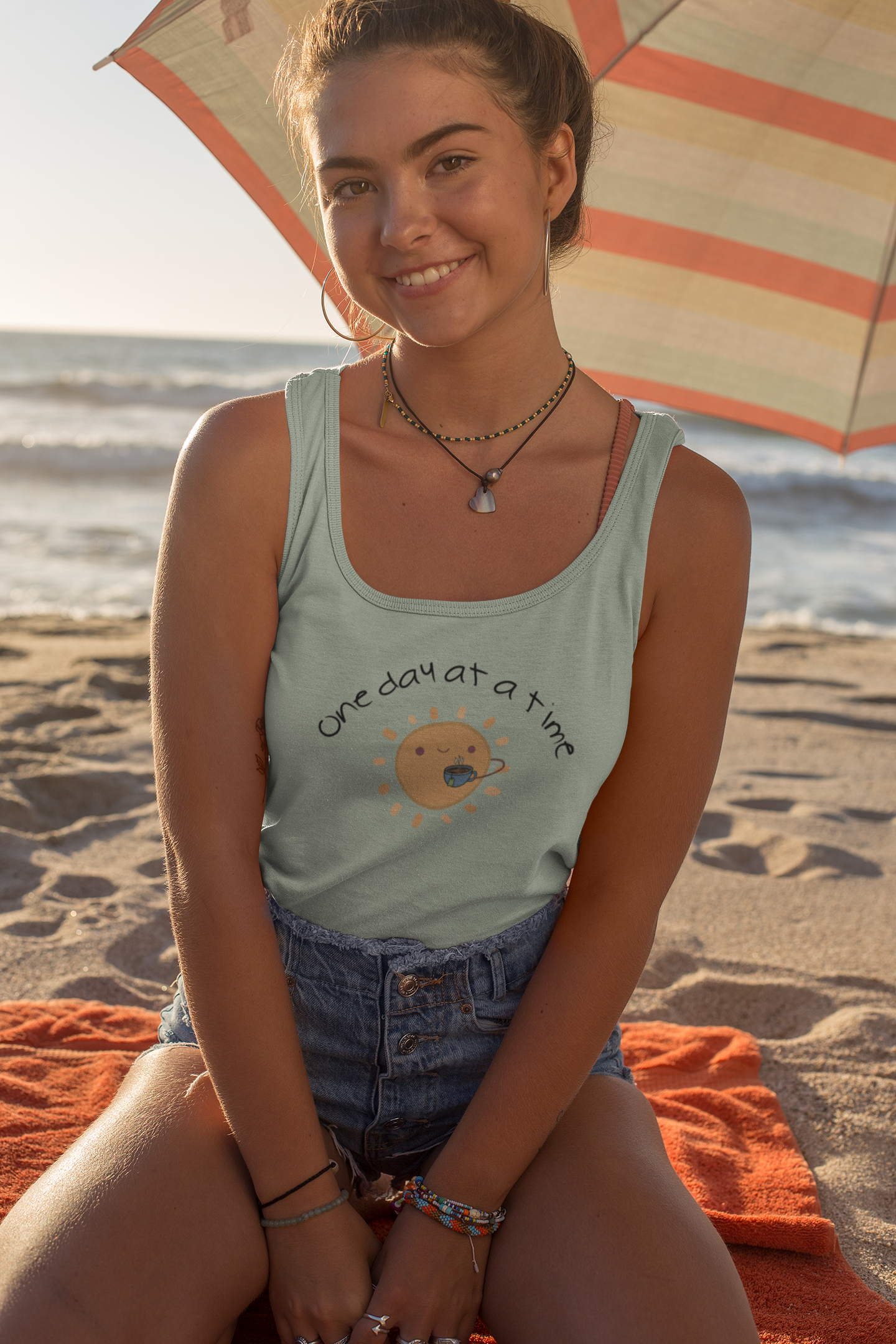 one day at a time tank, mental health, mental health apparel 