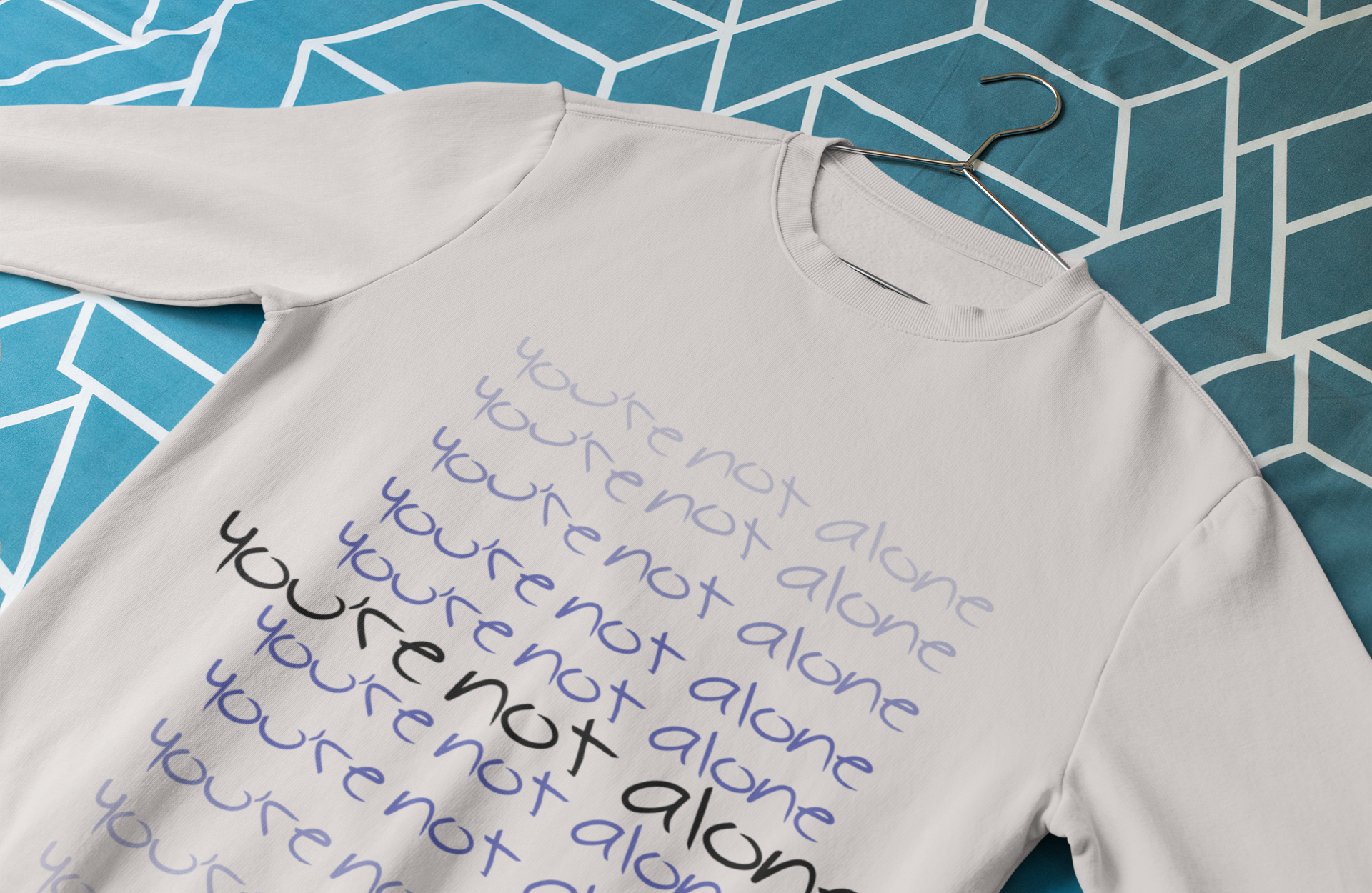 you're not alone, mental health crew, mental health apparel 
